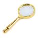 Magnifier Hand-held Reading Magnifying Glass Magnification Can Be 8 Times The Metal Handle Gold White Glass for The Elderly Reading Newspapers Lens Diameter: 70mm Good Times