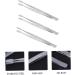 Shop Housoutil 3-Part Stainless Steel Tweezers Set - Professional Eyelash Tools for Extensions Makeup & Coin Stamping - 11cm Silver - Buy Online on GoSupps.com