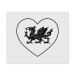 Azeeda 2 x "Welsh Dragon Love Heart" Microfiber Lens/Eyeglass Cleaning Cloths (LC00019844)