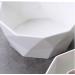 FURLOU Bowl White Rhombus Ceramic Bowl Fruit Salad Bowl Home Dessert Pastry Plate Cooking Dishes Tableware Kitchen Utensils Porcelain Bowls - Buy Online on GoSupps.com