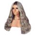 Wig Ladies Long Hair Grey Long Women Synthetic Brazilian Wavy Cosplay Curly Hair 80s 60s 70s 50s