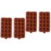 Milisten 4 Pcs Biscuit Mold Small Roasting Pan Cartoon Chocolate Molds Silicone Chocolate Trays Dessert Mould Silicone Jelly Silicone Molds for Baking Ice Pop Molds Child Candy Die Plate