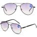 Koosufa Bifocal Reading Sunglasses - Progressive Anti-Blue Light Pilot Glasses for Men & Women | Outdoor Metal Reading Glasses (1.0 to 4.0) - Buy Online on GoSupps.com