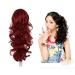 Prettyland - DH254 45cm clip wavy ponytail braid hair extension hairpiece- R02 Red