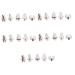 FOMIYES 5 Sets Nail Ring Finger Jewelry Rings for Women Ring for Women Finger Tip Women Ring Ladies Rings Women's Band Rings Red Jewelry Ring Decor Zinc Alloy Girl Miss White