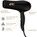 JINRI 2000 Watts Hair Dryer Professional Salon Blow Dryer Lightweight Powerful Travel Hairdryer Cool Hot Button 3 Heat & 2 Speed Settings with Concentrator Nozzle Black - Buy Online on GoSupps.com
