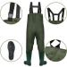 Swanew Watose Fishing Pants | 70D Nylon Composite PVC with Non-Slip Rubber Boots | Durable Flood Pants for Construction Fishing Farms & Gardens | Size L 42/43 - Green - Buy Online on GoSupps.com