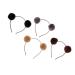 4pcs Cat Ears Pompom Headband for Girls - Stylish Hair Accessories in Grey Black & Camel - Buy Online on GoSupps.com
