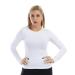 Cottonil Women's Top with Tight Sleeves and Tights of Cotton and Lycra - Cotton L White