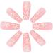Coffin False Nails Long Fake Nails French Flowers Press on Nails Ballerina Acrylic Stick on Nails 24pcs for Women and Girls (Color : PINK Size : B) - Buy Online on GoSupps.com