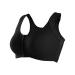 Angxiwan Bustier Women Seamless Bralettes Without Iron Fitness Seamless Wide Trainers Top Backproof Welding Sportwear Strong Hold Comfortable Cup Cups Soft Bas Black 3xl