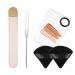 Korean Picasso Makeup Spatula Palette Set and Powder Puff for Liquid Foundation Stainless Steel Mixing Spatula Scraper Artist Nail Art Stirring Makeup Tool Spatula/Palette+Powder Puff