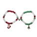 Vsilay Lianxue 2 pieces of Christmas bead pair bracelets for women and men magnetic heart matching bracelet Santa Claus ripens jewelry 4