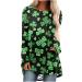 Sweaters for Women St Patrick's Day Printed T Shirts Casual Long Sleeve Blouse Tops O Neck Loose Tunic Tees Large Black