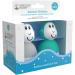 Matchstick Monkey Antimicrobial Baby Bath Toy Set - Easy Grip Sensory Learning Wobblers for 12 Months Old+ in Grey and Green - Buy Online on GoSupps.com