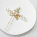 JUSTUSNX Gold Bride Wedding Headpiece Pearl Hair Pins Accessories Bridal Crystal Flower Hair Pieces for Women and Girls - Buy Online on GoSupps.com