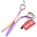 6.0 inch hair scissors set hair cutting scissors & thinning scissors with razor&comb in 1 set (Rainbow) - Buy Online on GoSupps.com
