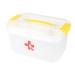 Ctomche Pet First Aid Kit 2 Layer Plastic Dog First Aid Box Empty Medicine Box with Lid and Handle Medicine Storage Chest with Divider Portable Dog Medicine Box for Family Travel Camping Emergency