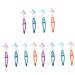 Minkissy 12 STK toothbrush prosthesis cleaning brush for the household dentures Household cleaning devices Home tools Domestic Double brush Colored rubber TPE