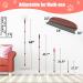 Adjustable Long Handle Carpet Rake Pet Hair Remover - Fur & Lint Removal Brush for Couch, Rugs, and Clothes - Buy Online on GoSupps.com