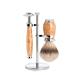 M HLE PURIST Karelian Masur Birch 3-piece Silvertip Badger Safety Razor Set