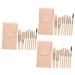 Balacoo 3 Sets Travel Makeup Ladies Suits Professional Makeup Brush Travel Kits for Women Travel Kit for Women Blush Brush Women Makeup Supplies Lip Brush Mini Fiber Wool Miss