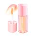 Ceprznvey Moisturizing Color Changing Lip Gloss 2g Non-Sticky Lightweight Primer Face Makeup for Girls Teen Women Everyday Use Clear to Pink Shade Compact Tube 1 Piece