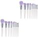 FRCOLOR 20 Pcs 10 Makeup Face Powder Blush Acrylic Face Beauty Home Makeup Brush Acrylic Eye Brush Concealer Brush Face Makeup Tools Fiber Wool Eyes Purple Crystal Handle