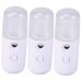 Baluue 3pcs Portable Steamer Portable Humidifier Mini Humidifier Cooler Humidifer Skin Care White