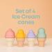 Ivory Cradle Silicone Ice Cream Cone Toy - Set of 4 | Play Kitchen Cones | Multicolor | Dishwasher Safe | 100% Food Grade Silicone | Ages 0-7 - Buy Online on GoSupps.com