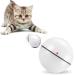 Smart Cat Ball Toy Interactive Cat Toys for Indoor Cats Adult Automatic 360 Rotating Kitten Toys with LED Light Stimulate Hunting Instinct - USB Rechargeable White