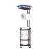 Toilet Paper Holder Stand Tissue Paper Roll Dispenser with Shelf for Bathroom Storage Holds Reserve Mega Rolls-Bronze