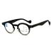 Fashion Wood Grain Round Frame Reading Glasses for Men Women Progressive Multifocus Anti Blue Light Readers(Couleur:Noir Grandeur:1.0x)