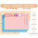 Extra Large Silicone Craft Mat 24x16 with Palette Squares & Cleaning Cup - Easy-to-Clean Painting Mat for Crafts, Resin Jewelry Casting - Pink - Buy Online on GoSupps.com