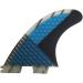TOPWAYS Fiberglass+Honeycomb Surfboard Fin Set - FCS II Style G5 - Tri Fin Thruster Set | M Size Blue - Buy Online on GoSupps.com