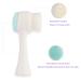 2 in 1 Double Sided Face Brush for Cleansing and Exfoliating - Silicone Cleansing Side with Soft Bristles - White and Blue - Buy Online on GoSupps.com