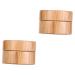 COHEALI 2 Pcs Cream Cosmetic Pot Wooden Cosmetic Jar Travel Bottles for Cosmetics Container Compact Pack