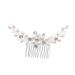 FRCOLOR Rhinestone Bridal Comb Bride Headpieces for Wedding Hair Teasing Comb Floral Headpiece Bridal Hair Combs Wedding Hair Clip Rhinestone Headpiece Honey Brows Accessories Crystal Abs