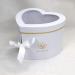 BBJWRAPS Heart Shaped Flower Box with Lid for Arrangements Luxury Florist Delivery Gift Paper Mache Boxes-9(L) x 8(W) x 6.5(H) (White)
