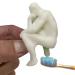 GLazzy Funny Pooping Cap Toothpaste Cap Toothpaste Squeezer Dispenser Bathroom Accessories 1pcs White