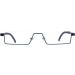 Ultra-Light TR90 Reading Glasses +1.5 Diopter - Half-Frame with Case for Men & Women | Stylish Blue Design - Buy Online on GoSupps.com