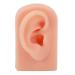 Silicone Ear Model Soft Flexible Right Ear Reusable Human Ear Model Fake Ear Piercings Practice Tools Silicone Ear Mold for Ear Piercing Training and Earrings Display(Light Skin Color)