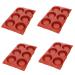 HOMSFOU 4pcs Baking Mold Silicone Muffin pan Silicone Donut Mousse Cake Trays Christmas Candy Round Shaped Silicone ice Cream Mold Cake Making molds Silica Gel Baking Cup Aromatherapy 29.5X18.5X5cmx4pcs Dark Redx4pcs