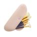 STAWINM Silicone Makeup Brush Holder Travel Makeup Brush Holder Silicon Trendy and Portable Cosmetic Face with Closure for Brushes Small Skincare and Makeup Essentials (Khaki)