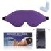 Four black 3D sleep goggles with light blocking and breathable memory cotton eye protectors(A01 purple four piece set)