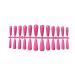 dijiusidy 1 Set French Tip Press on Nails Coffin Design Glittery Solid Colors Adhesive Tabs Gifts Decorations for Women Girls bright pink