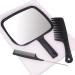 IEBARBER Hand Held Mirror for Women - Cosmetic Mirror with Handle for Salon Makeup - Self Cut Barber Mirror - 9 L x 5 W - Buy Online on GoSupps.com