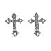 ZHOUMEIWENSP 2PCS Metal Hair Clips Retro Cross Hairpin with Punk Duckbill Clips Novelty Hair Style Making