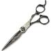 Hair Cutting Scissors 6 Inch Professional Upscale Black Damascus Hair Scissors Cutting Barber Makas Tools Haircut Thinning Shears Hairdresser Scissors Set - Buy Online on GoSupps.com