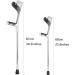 Forearm Crutches Lightweight Adjustable Aluminum Canes Retractable Foldable Medical Rehabilitation Crutches Walking Stick Device with Safety Handrails 1 Pair Selfless dedication Silver foldable - Buy Online on GoSupps.com